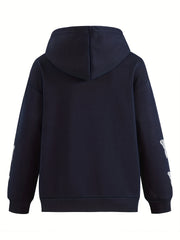 Butterfly Print Sweatshirt Y2K Zip Up Hoodie Casual Tops