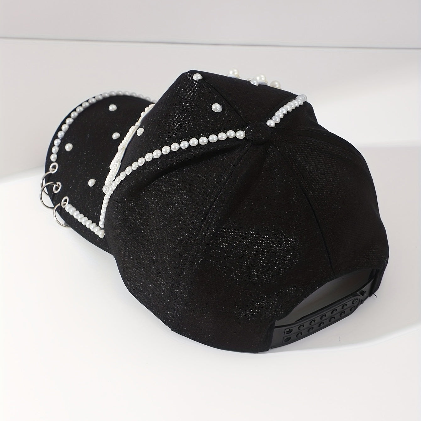 Pearl & Rhinestone Studded Queen Baseball Cap