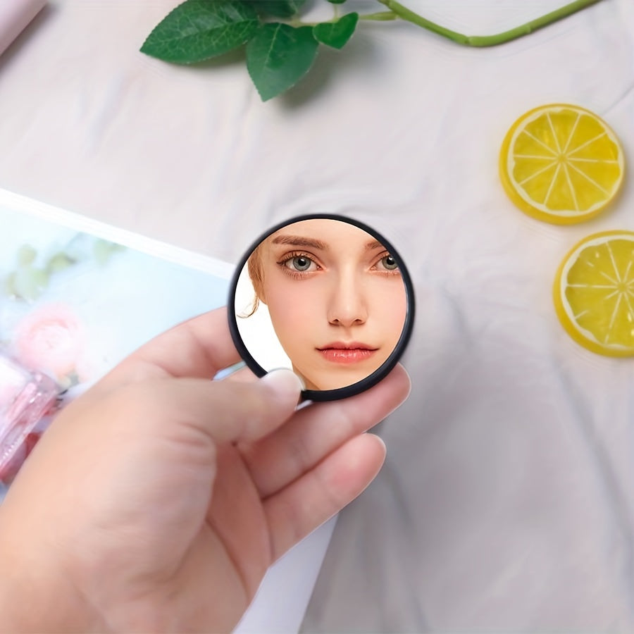 Small Round Mirror for Women Girls Touch-up Compact Pocket Mirror