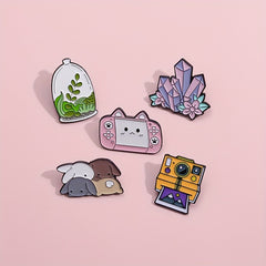 5pcs Random Cartoon Animal Brooches for Clothing and Bag Accessories