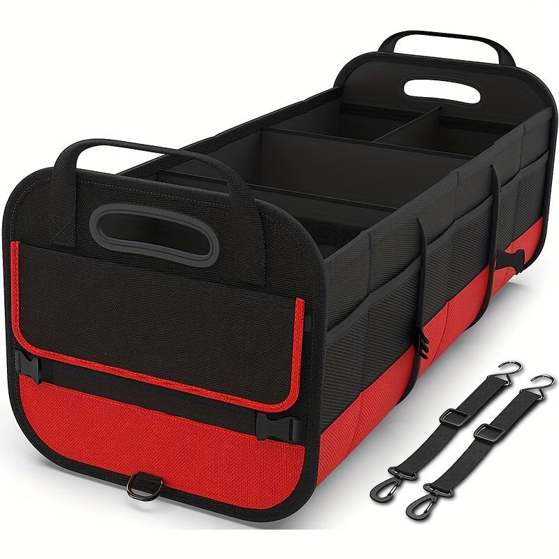 Large Trunk Organizer For Car Collapsible Compartment Car Trunk Organizer