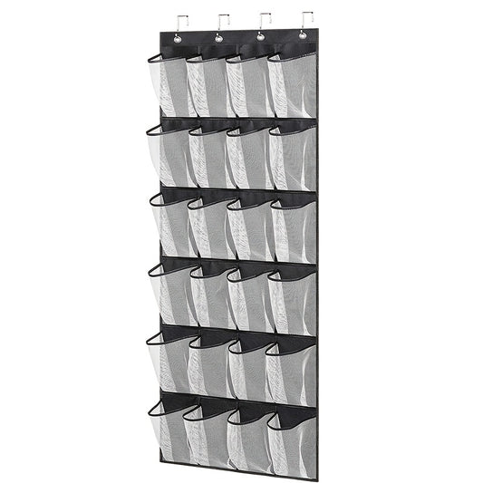 Over The Door Shoe Organizer Hanging Closet Storage Bag Rack With 24 Pockets