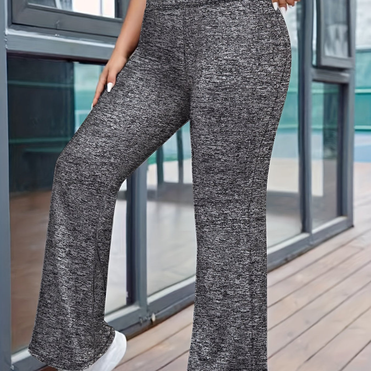  High Rise Flared Leg Sports Pants