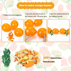 121pcs Orange Arch Balloon Set for Fruit Birthday Party