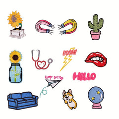13pcs Iron On Patches Embroidered Applique for Clothing Jacket Jeans Dress