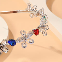 Crystal Flower Hair Band Retro Style Head Hoop Female