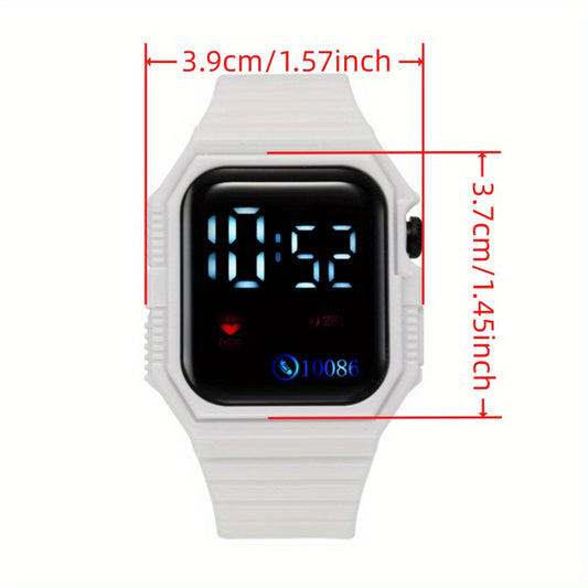 Square Sport Electronic Watch for Girls