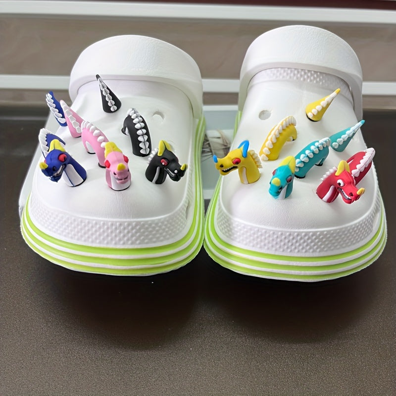 6pcs 3D Snake Dragon Shoe Charms For Kids Girl Boys Gift