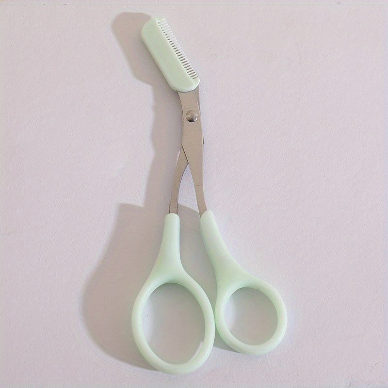 2pcs Stainless Steel Eyebrow Trimmer with Comb - Hair Removal and Shaping