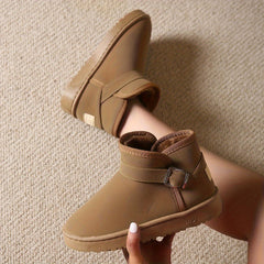 Women's Waterproof Snow Boots Faux Fur Lined Non-slip Platform Short Boots