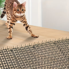 4pcs Plastic Cat Proof Netting Spiked Mat Balcony Isolation Protection