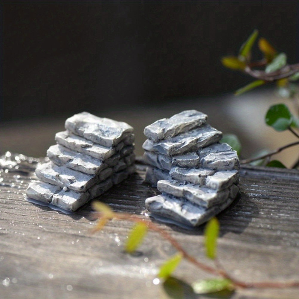 Mini Stone Steps Road Staircase Figurine Craft DIY Fairy Garden Accessories
