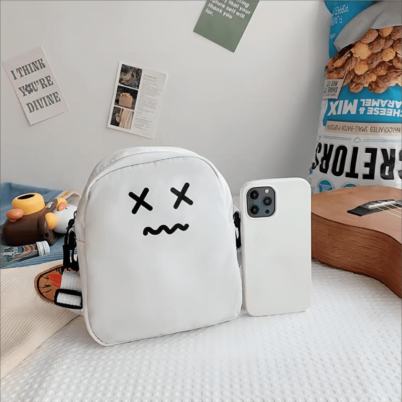 Funny Face Crossbody Bag Halloween Ghost Skull Elf Shoulder Bag