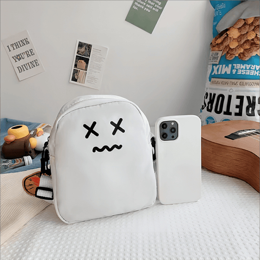 Funny Face Crossbody Bag Halloween Ghost Skull Elf Shoulder Bag