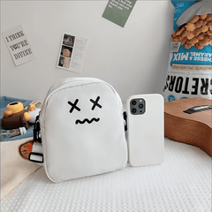 Funny Face Crossbody Bag Halloween Ghost Skull Elf Shoulder Bag