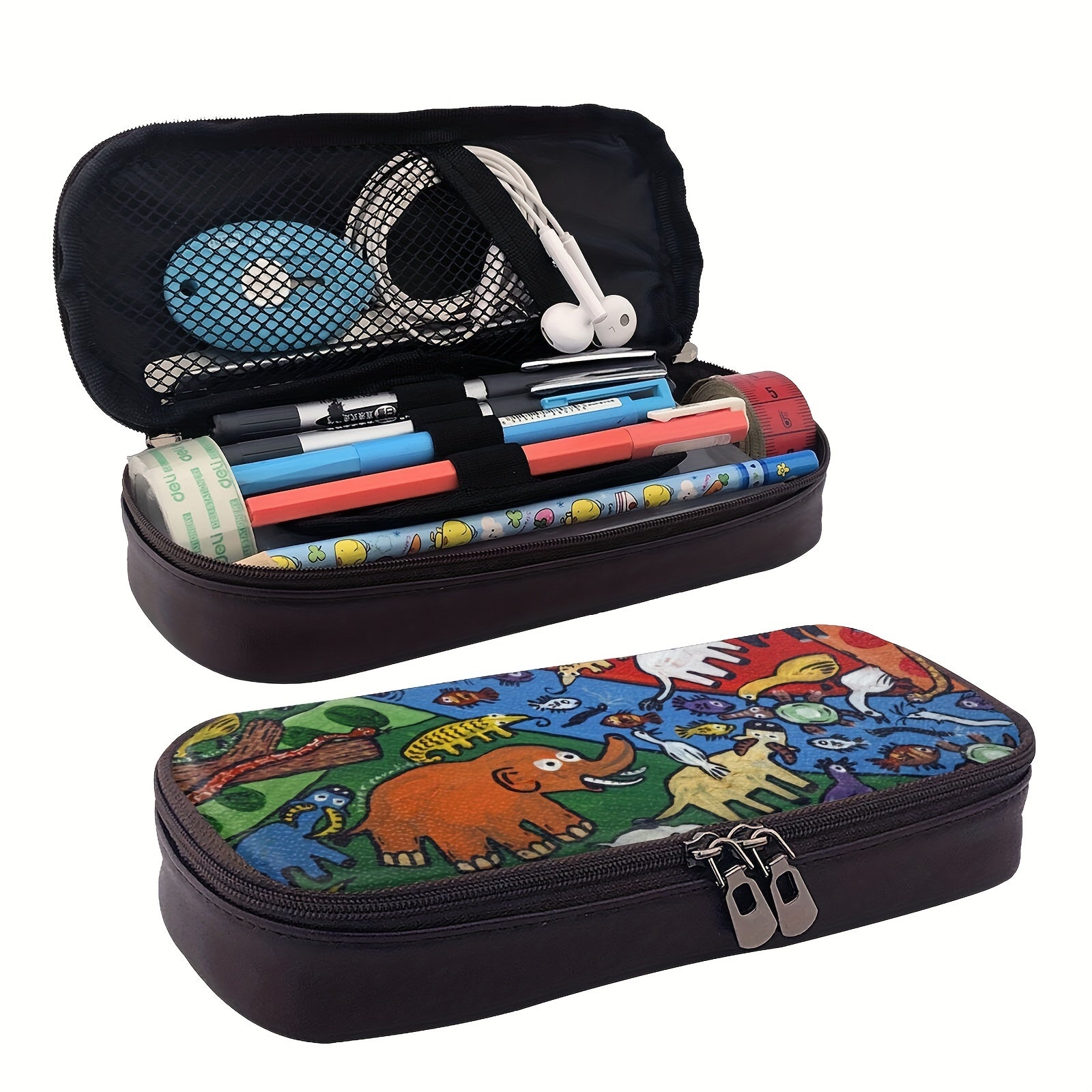 Horizontal Style Stationery Pencil Bag Large Capacity Pencil Storage Box