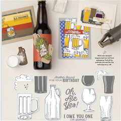 Wine Bottle Metal Cutting Dies and Stamps Set