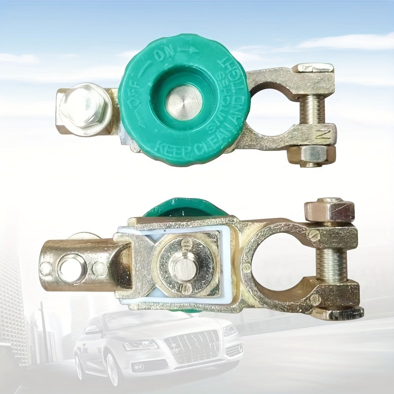 Car Truck Boat Vehicle Power Shutoff Disconnect Switch Green Knob Isolator