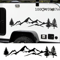 Car Reflective Mountain Flower Decal Vinyl Graphics Kit