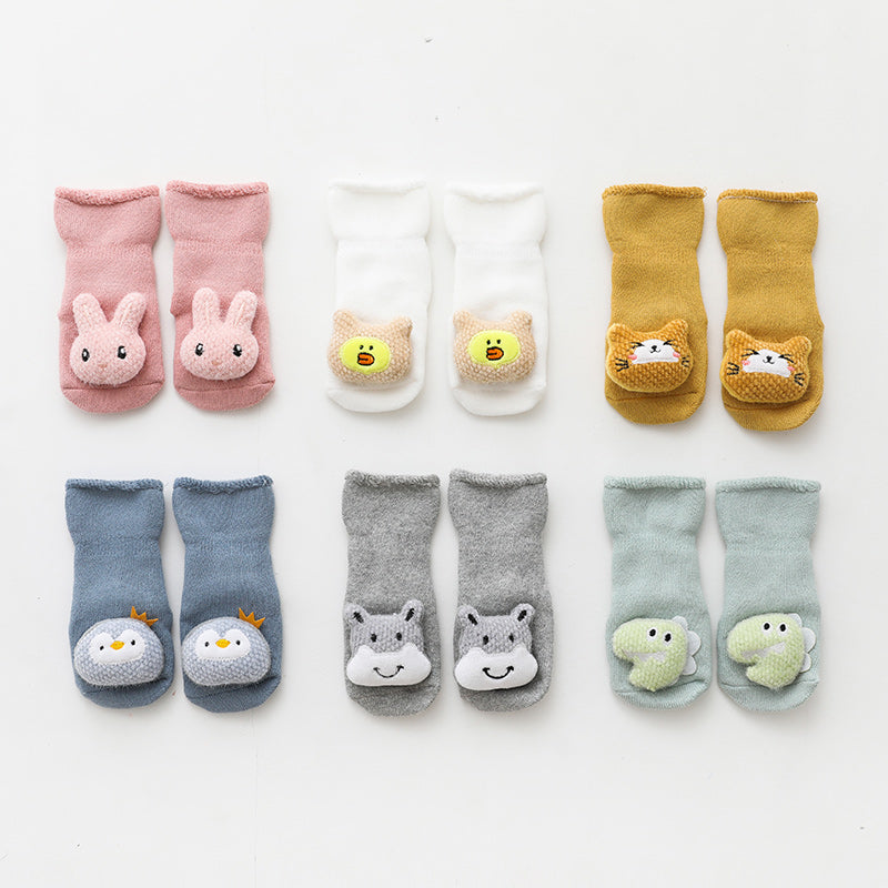 Cartoon Doll Baby Floor Socks Warm Thick Anti-slip Socks