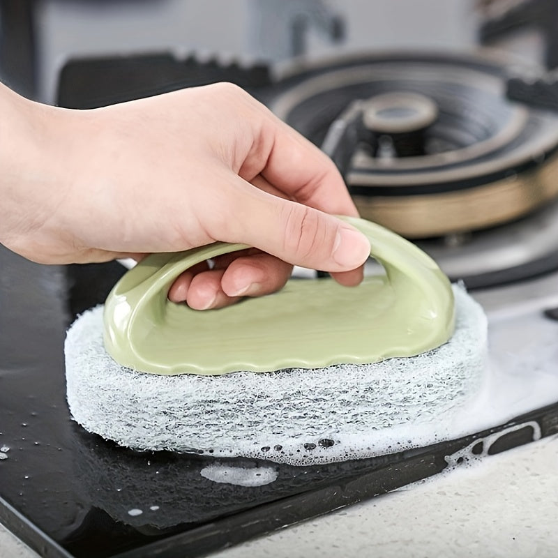 Easy to Use Cleaning Sponge With Handle for Kitchen and Bathroom Cleaning