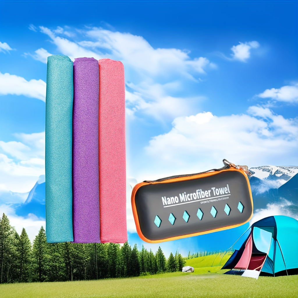 3pc Microfiber Travel Towels - Quick Drying Lightweight Towels for Camping