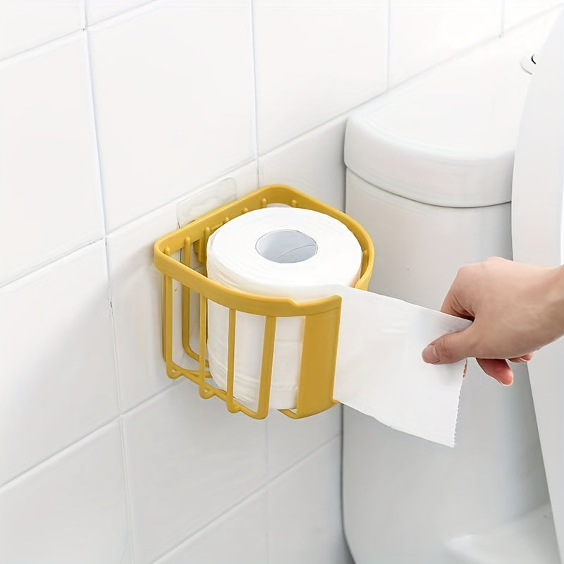 Wall Mounted Toilet Paper Holder Storage Container for Tissue Basket