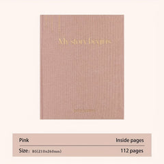 My Story Begins Journal B5 Size Educational Keepsake in Khaki Grey Yellow