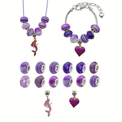 Purple Series DIY Bracelet and Necklace Craft Kit for Women