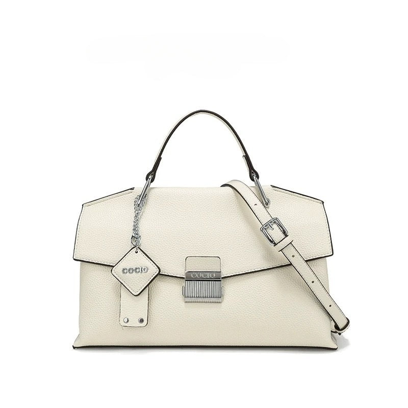 Shoulder Bag for Women with Golden Tone Hardware and Adjustable Strap
