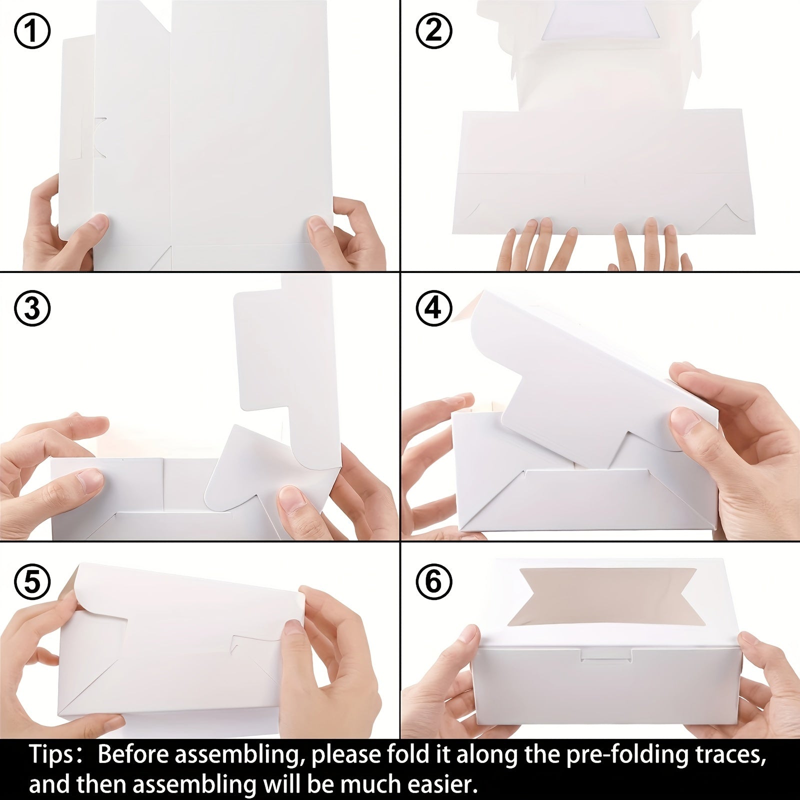 24pcs Cookie Bags Bread Boxes With Windows For Gift Packaging
