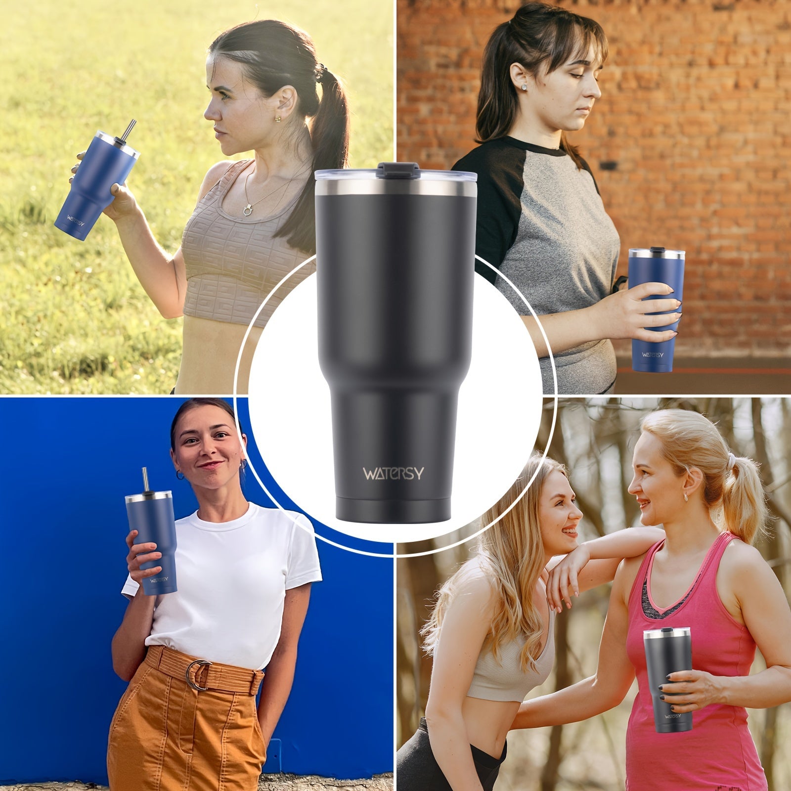 WATERSY Stainless Steel Travel Tumbler 20oz 40oz