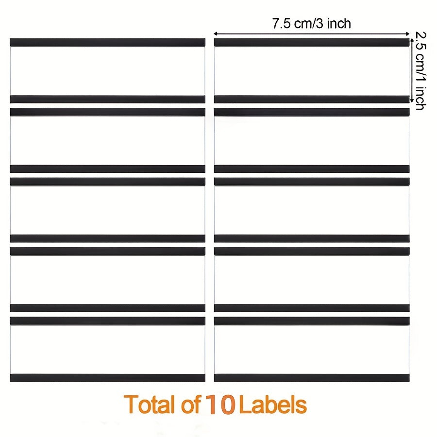 10pcs C type Magnetic Label Holder Warehouse Office Storage