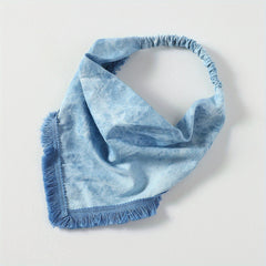 Tie Dye Vintage Headband Punk Style with Tassel