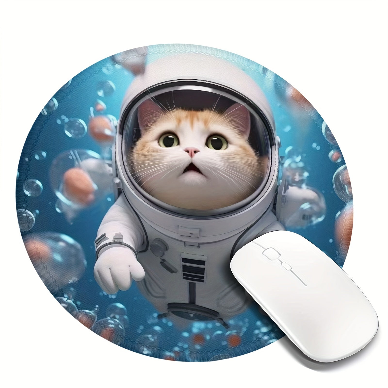 Cat At The Bottom Of The Sea Mouse Pad
