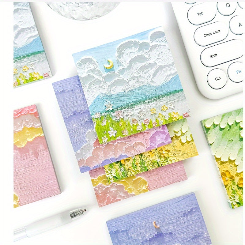 Painting Postit Index Sticker Landscape Memo Book