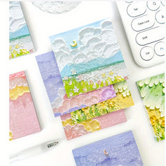 Painting Postit Index Sticker Landscape Memo Book
