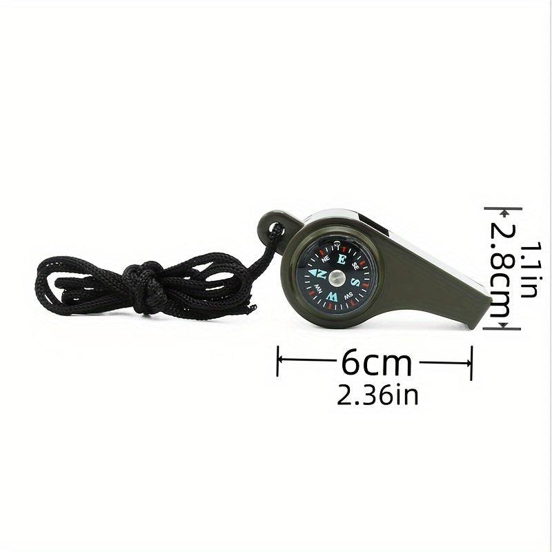3 In 1 Multifunctional Whistle Compass Thermometers