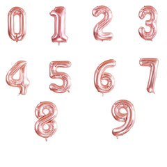 6 Cm Rose Golden Number Balloons Foil Large Helium Number Balloon