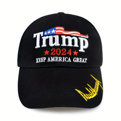 Letter Flag Embroidery Baseball Cap Casual Adjustable Sun Hat Unisex