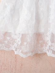 Youth Girls Lace Dress with Ruffle Collar