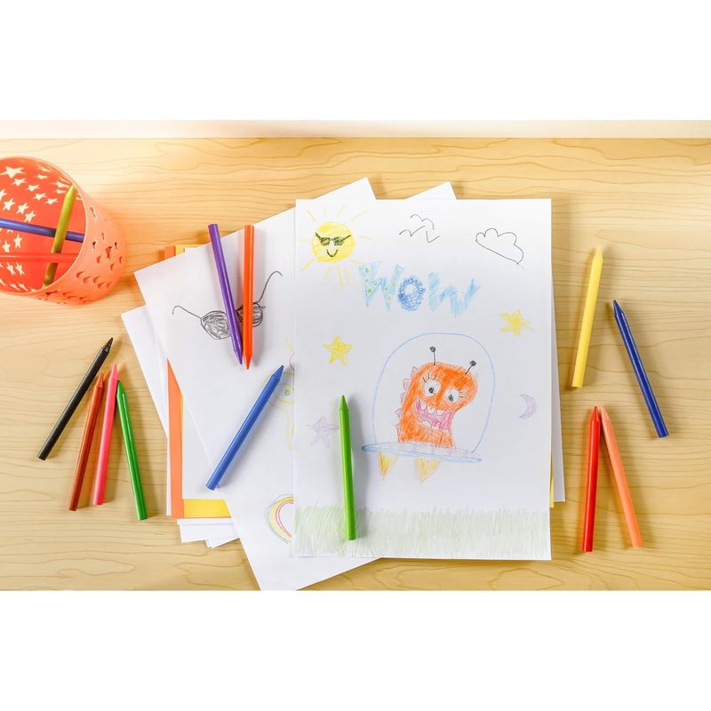 LOCAL Kids Plastidecor Crayons 24 Assorted Colours Safe Non Toxic Wax Crayons