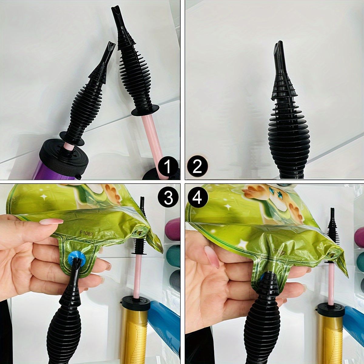 1pc Hand Push Inflator Party Accessory Random