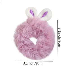 10pcs Plush Rabbit Ear Hair Ropes Random