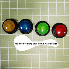 Assorted Colors Game Buzzers 4 Pack Family Fun Interactive