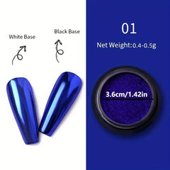 Holographic Nail Powder Metallic Mirror and Bubble Effect