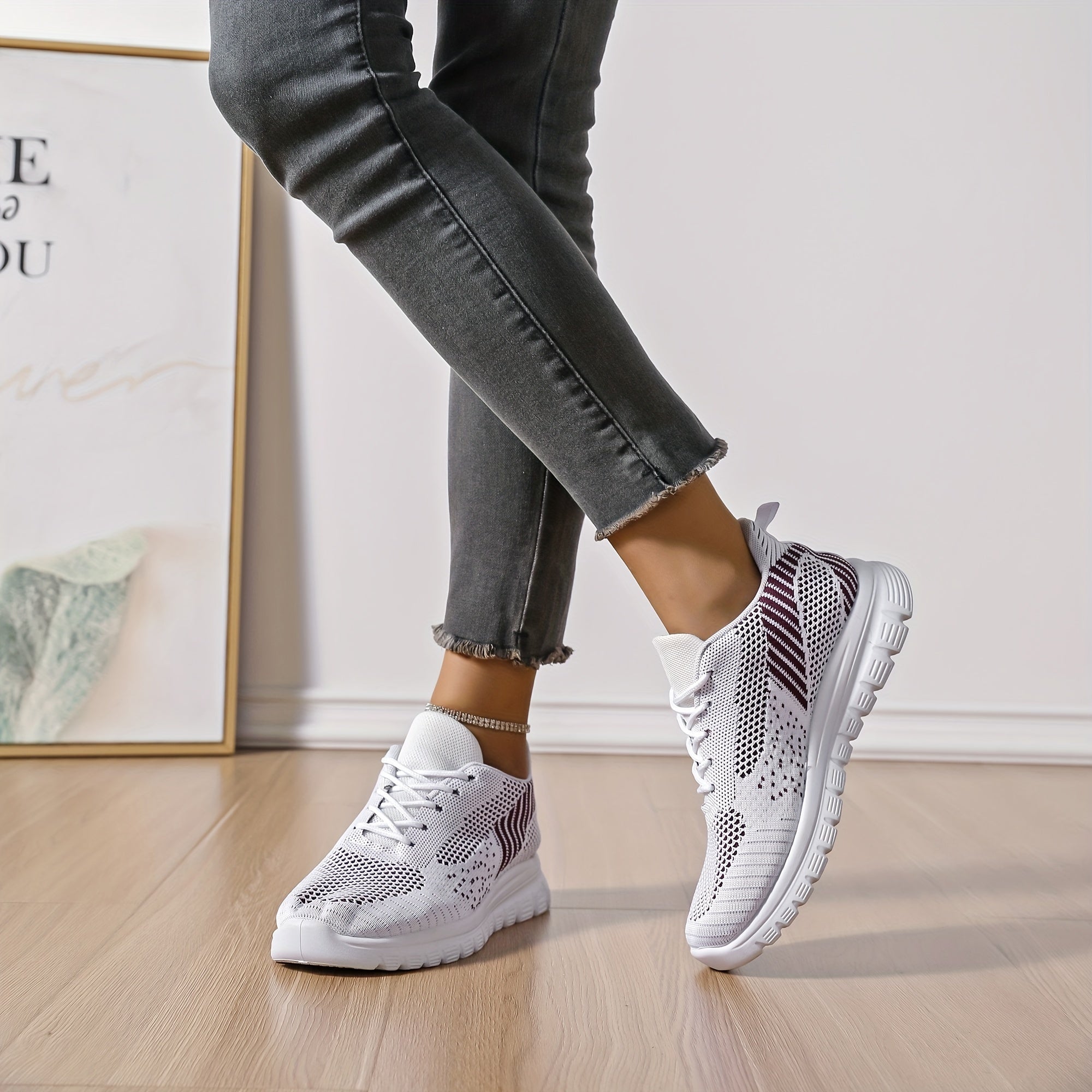 Mesh Breathable Non-slip Running Shoes Lightweight Comfortable