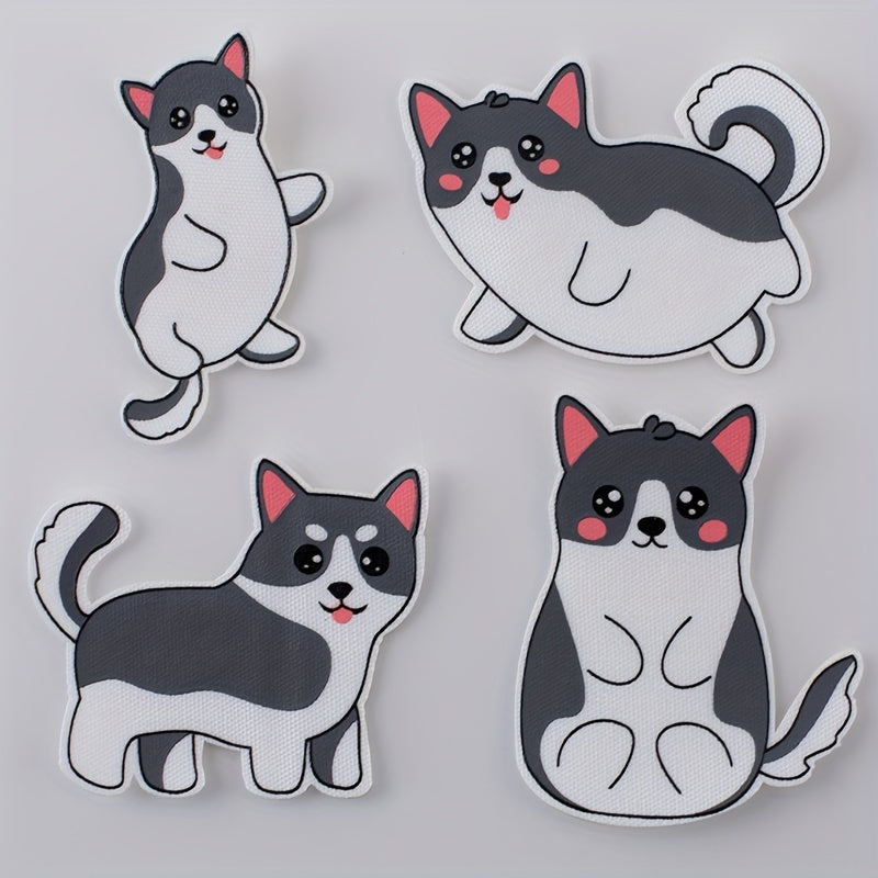 DIY Cartoon 3D Animal Cat Stickers 4pcs Set Kids Costume Decoration