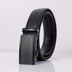 Men's Leather Belt Automatic Buckle Business Casual Light Board Belt