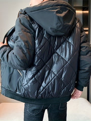 Men's Hooded Cotton Padded Jacket for Winter